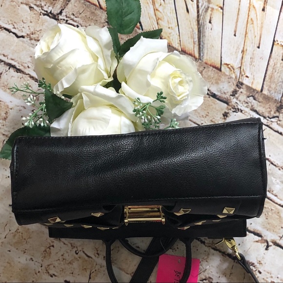 Betsey Johnson Viva La Studs Black Crossbody Bag - Picture 4 of 7